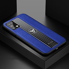 Funda Silicona Goma de Cuero Carcasa FL1 para Samsung Galaxy A03s Azul