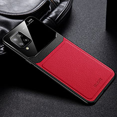 Funda Silicona Goma de Cuero Carcasa FL1 para Samsung Galaxy A42 5G Rojo