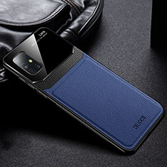 Funda Silicona Goma de Cuero Carcasa FL1 para Samsung Galaxy A51 4G Azul