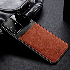 Funda Silicona Goma de Cuero Carcasa FL1 para Samsung Galaxy Note 10 Lite Marron