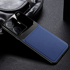 Funda Silicona Goma de Cuero Carcasa FL1 para Vivo iQOO Z6 Pro 5G Azul