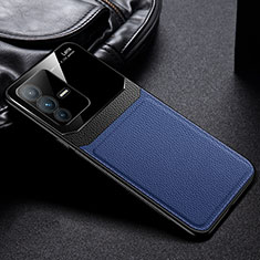 Funda Silicona Goma de Cuero Carcasa FL1 para Vivo V23 5G Azul