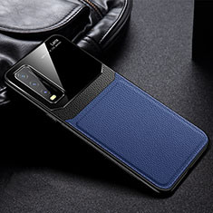 Funda Silicona Goma de Cuero Carcasa FL1 para Vivo Y12A Azul