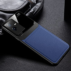 Funda Silicona Goma de Cuero Carcasa FL1 para Vivo Y73t Azul