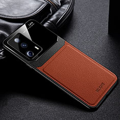 Funda Silicona Goma de Cuero Carcasa FL1 para Xiaomi Civi 2 5G Marron