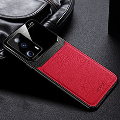Funda Silicona Goma de Cuero Carcasa FL1 para Xiaomi Mi 12 Lite NE 5G Rojo