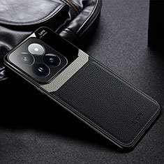 Funda Silicona Goma de Cuero Carcasa FL1 para Xiaomi Mi 14 5G Negro