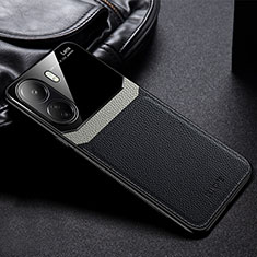 Funda Silicona Goma de Cuero Carcasa FL1 para Xiaomi Poco C65 Negro