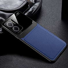 Funda Silicona Goma de Cuero Carcasa FL1 para Xiaomi Redmi 10 5G Azul