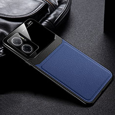 Funda Silicona Goma de Cuero Carcasa FL1 para Xiaomi Redmi 11 Prime 5G Azul