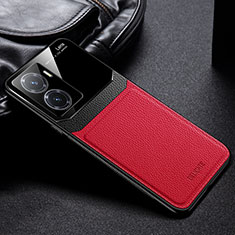 Funda Silicona Goma de Cuero Carcasa FL1 para Xiaomi Redmi A2 Plus Rojo