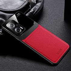 Funda Silicona Goma de Cuero Carcasa FL1 para Xiaomi Redmi K50i 5G Rojo