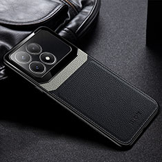 Funda Silicona Goma de Cuero Carcasa FL1 para Xiaomi Redmi K70 5G Negro