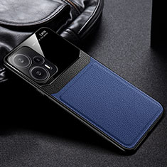 Funda Silicona Goma de Cuero Carcasa FL1 para Xiaomi Redmi Note 12 Turbo 5G Azul