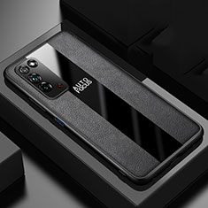 Funda Silicona Goma de Cuero Carcasa H01 para Huawei Honor X10 5G Negro