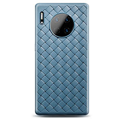 Funda Silicona Goma de Cuero Carcasa H01 para Huawei Mate 30 5G Azul Cielo