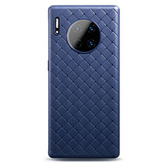 Funda Silicona Goma de Cuero Carcasa H01 para Huawei Mate 30 Azul