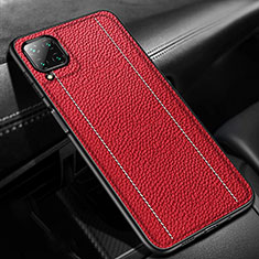 Funda Silicona Goma de Cuero Carcasa H01 para Huawei P40 Lite Rojo