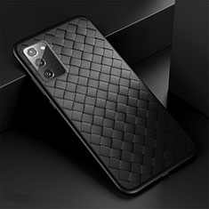 Funda Silicona Goma de Cuero Carcasa H01 para Samsung Galaxy Note 20 5G Negro