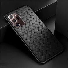 Funda Silicona Goma de Cuero Carcasa H01 para Samsung Galaxy Note 20 Ultra 5G Negro