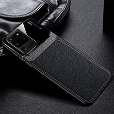 Funda Silicona Goma de Cuero Carcasa H01 para Samsung Galaxy S20 Ultra 5G Negro