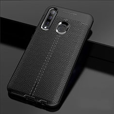 Funda Silicona Goma de Cuero Carcasa H02 para Huawei Honor 10i Negro