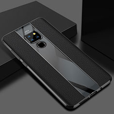 Funda Silicona Goma de Cuero Carcasa H02 para Huawei Mate 20 Negro