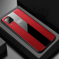 Funda Silicona Goma de Cuero Carcasa H02 para Huawei P40 Lite Rojo