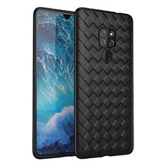 Funda Silicona Goma de Cuero Carcasa H03 para Huawei Mate 20 Negro