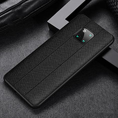 Funda Silicona Goma de Cuero Carcasa H03 para Huawei Mate 20 Pro Negro