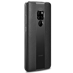 Funda Silicona Goma de Cuero Carcasa H03 para Huawei Mate 20 X 5G Negro