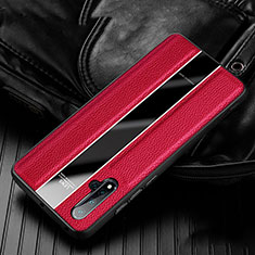 Funda Silicona Goma de Cuero Carcasa H03 para Huawei Nova 5 Pro Rojo