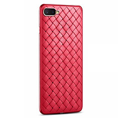 Funda Silicona Goma de Cuero Carcasa H03 para Oppo R15X Rojo