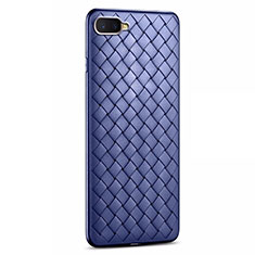 Funda Silicona Goma de Cuero Carcasa H03 para Oppo RX17 Neo Azul