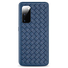 Funda Silicona Goma de Cuero Carcasa H03 para Samsung Galaxy S20 5G Azul