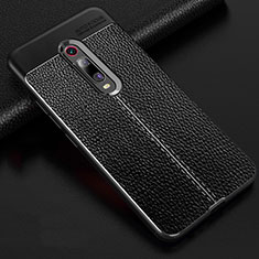 Funda Silicona Goma de Cuero Carcasa H03 para Xiaomi Mi 9T Negro