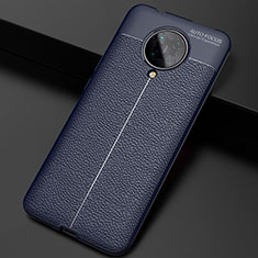 Funda Silicona Goma de Cuero Carcasa H03 para Xiaomi Redmi K30 Pro 5G Azul