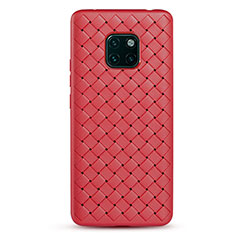 Funda Silicona Goma de Cuero Carcasa H04 para Huawei Mate 20 Pro Rojo