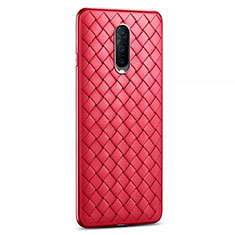 Funda Silicona Goma de Cuero Carcasa H04 para Oppo R17 Pro Rojo