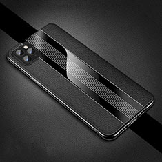 Funda Silicona Goma de Cuero Carcasa H05 para Apple iPhone 11 Pro Max Negro