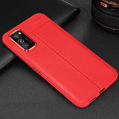 Funda Silicona Goma de Cuero Carcasa H05 para Huawei Honor V30 5G Rojo