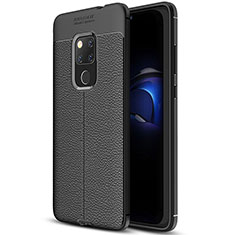 Funda Silicona Goma de Cuero Carcasa H05 para Huawei Mate 20 X 5G Negro