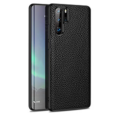 Funda Silicona Goma de Cuero Carcasa H05 para Huawei P30 Pro Negro