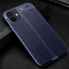 Funda Silicona Goma de Cuero Carcasa para Apple iPhone 12 Mini Azul