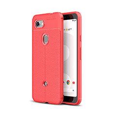 Funda Silicona Goma de Cuero Carcasa para Google Pixel 3a XL Rojo