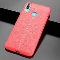 Funda Silicona Goma de Cuero Carcasa para Huawei Enjoy 9 Rojo