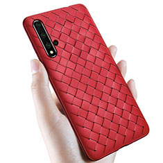 Funda Silicona Goma de Cuero Carcasa para Huawei Honor 20 Rojo