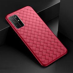 Funda Silicona Goma de Cuero Carcasa para Huawei Honor 30S Rojo