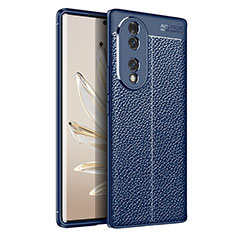 Funda Silicona Goma de Cuero Carcasa para Huawei Honor 70 5G Azul