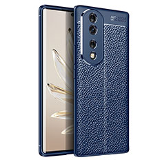 Funda Silicona Goma de Cuero Carcasa para Huawei Honor 70 Pro 5G Azul